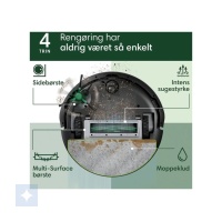 iRobot Roomba Combo 105 Robotstøvsuger Sort - Billede 3