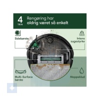 iRobot Roomba Combo 105+ Robotstøvsuger og gulvvasker Sort - Billede 6