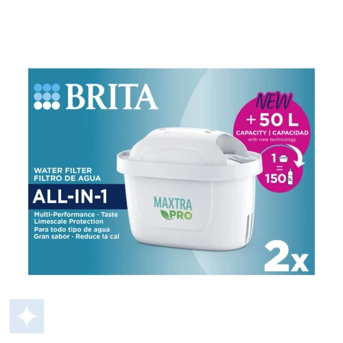 Brita Pakke 2 MXPro Patroner Vandfiltrering Hvid
