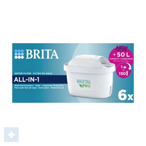 Brita Pakke 6 MXPro Patroner Vandfiltrering Hvid