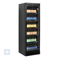 Tefcold CEV425 BLACK, sort flaskekøleskab - Billede 1